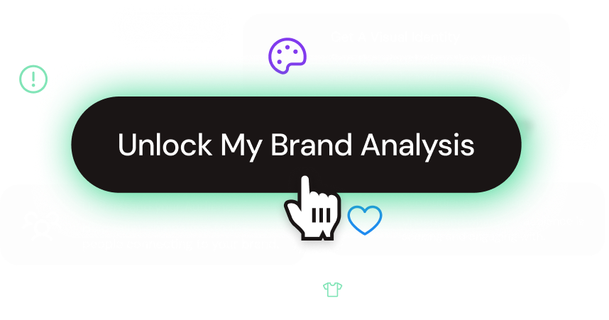 Benefits of connecting your socials: view your product identity, get a visual identity, understand your audience, see audience reactions, and create custom products.